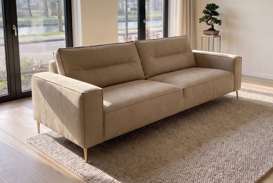 3 zits bank Capelle 3-Zits 3 Zits Bank in beige – A-meubel