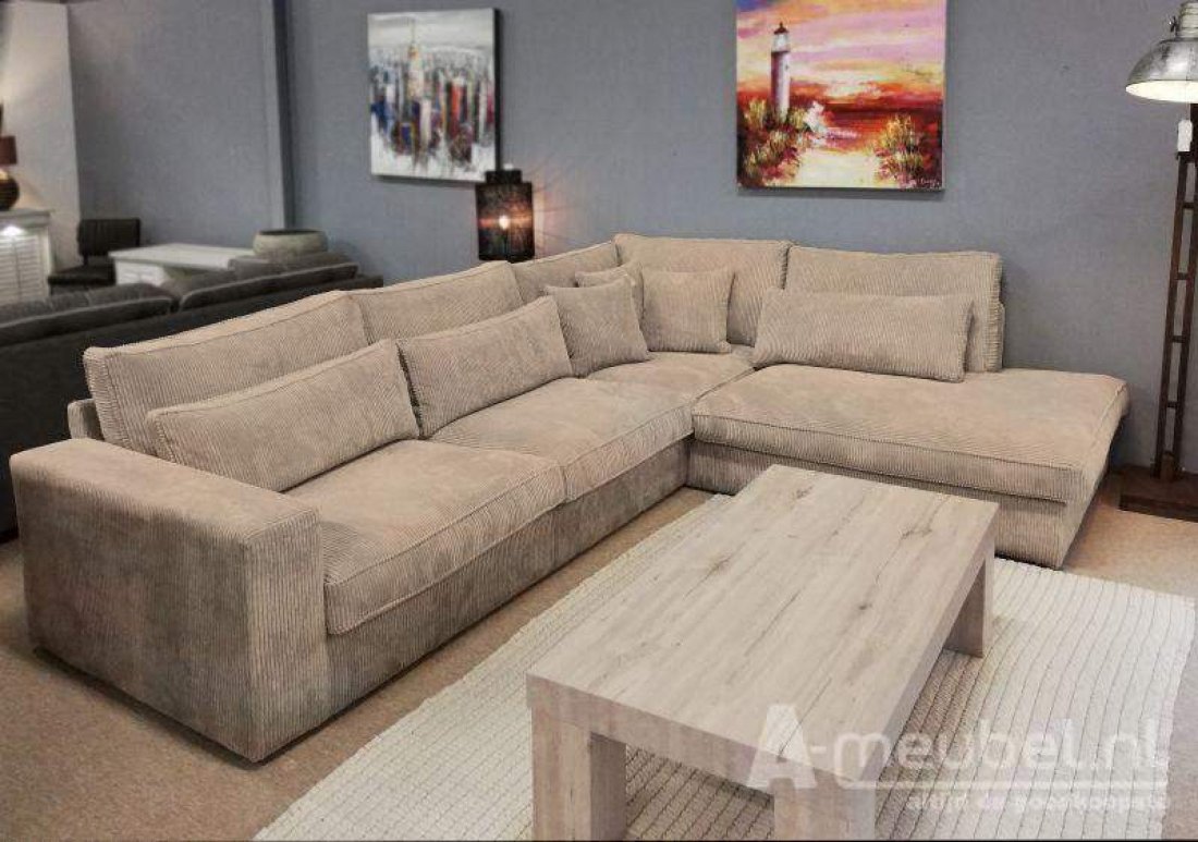 Hoekbank Ijsselstein Creme – A-meubel