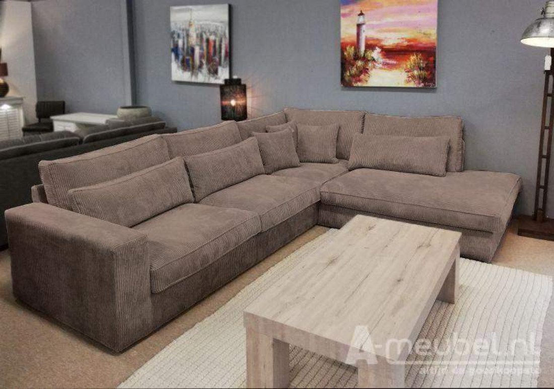 Hoekbank Ijsselstein Taupe – A-meubel