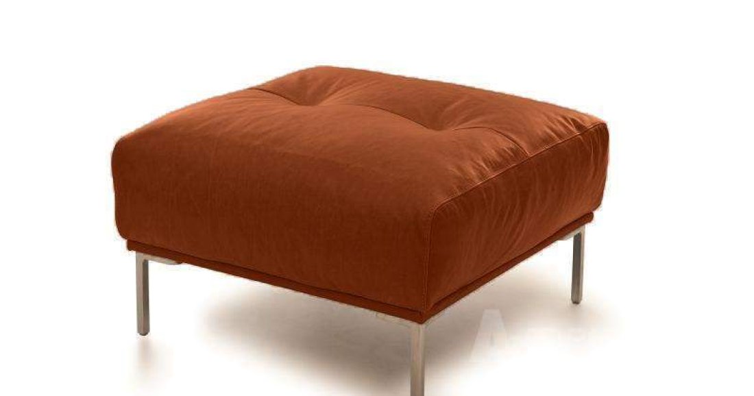 Bern Hocker 70x70cm Cognac – A-meubel