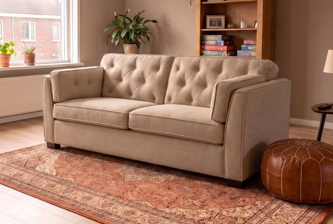 3 zits bank Dordrecht 3 Zits Bank in beige – A-meubel