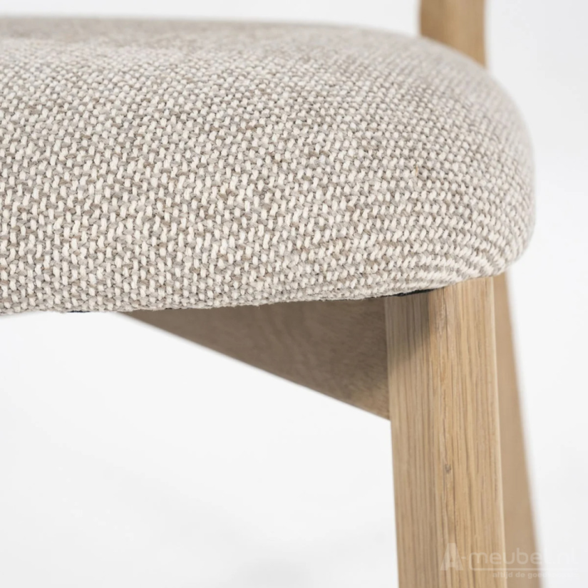 Eetkamerstoel Mikky Naturel hout - Taupe Moon - 96175 51cm – foto 7 – A-meubel