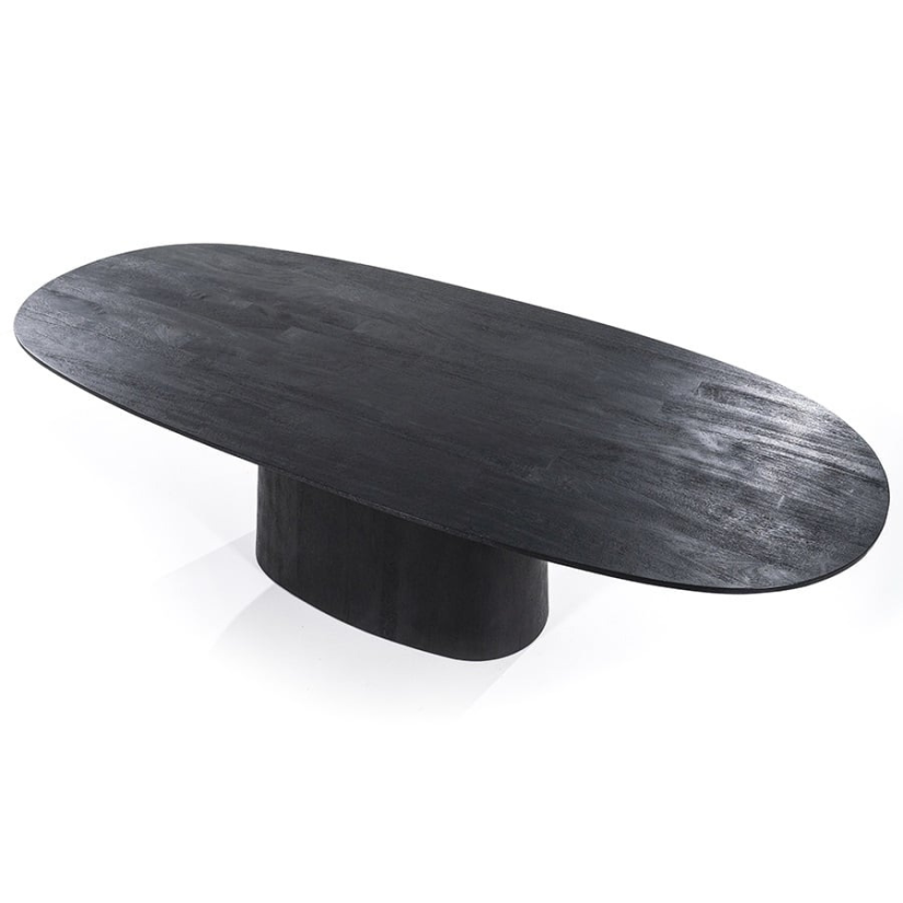 Eettafel Aron ovaal 300x110 - Zwart - 95673 300cm – foto 3 – A-meubel