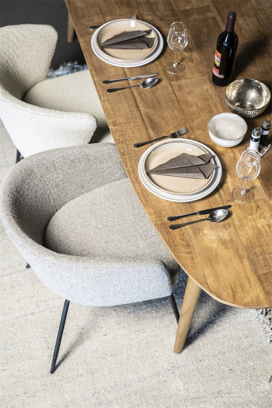 Eettafel Tabassum - 220cm - Naturel - 95598 – foto 8 – A-meubel