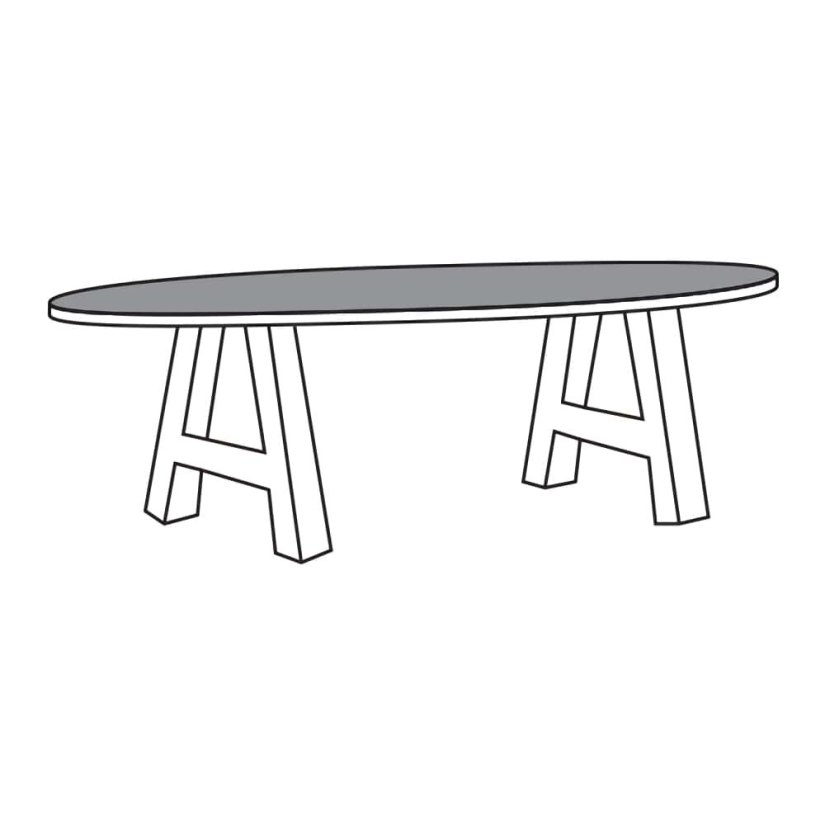 Bloemendaal Eettafel TOV-K 163cm – A-meubel