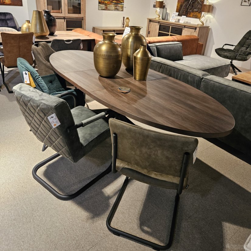 Eettafel Ovaal Uitschuifbaar Vaiana 220cm – foto 3 – A-meubel