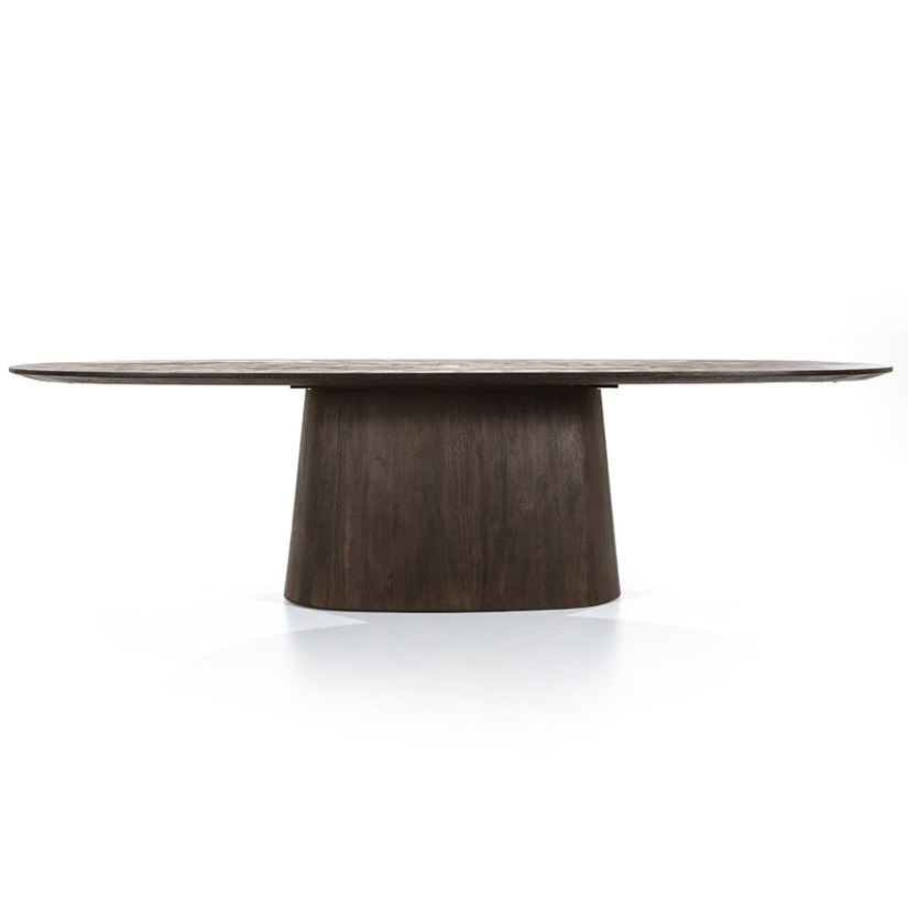 Eettafel Aron ovaal 250x110 - Bruin - 95670 250cm – foto 4 – A-meubel