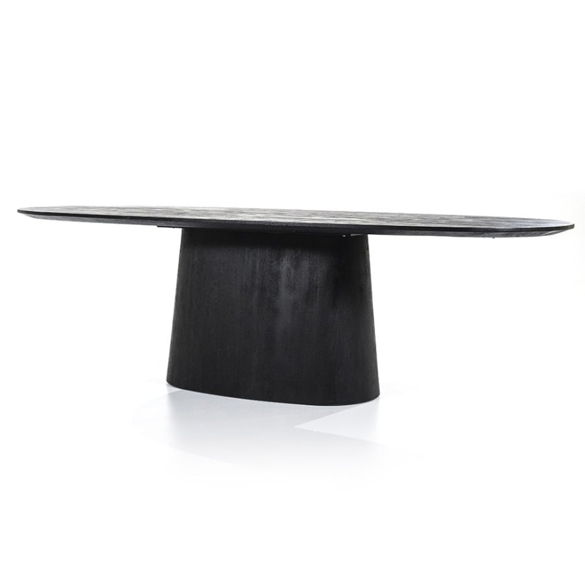 Eettafel Aron ovaal 250x110 - Zwart- 95671 250cm – foto 2 – A-meubel