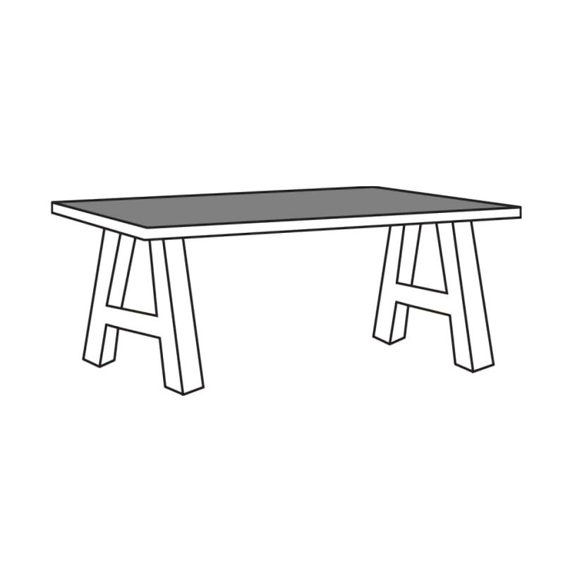 Eettafel-KM Tegelen 164cm – A-meubel