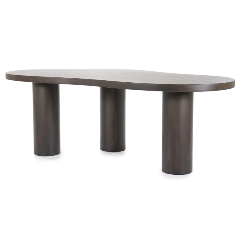 Eettafel Bobbie - 215cm - Zwart/Bruin - 96249 – foto 5 – A-meubel