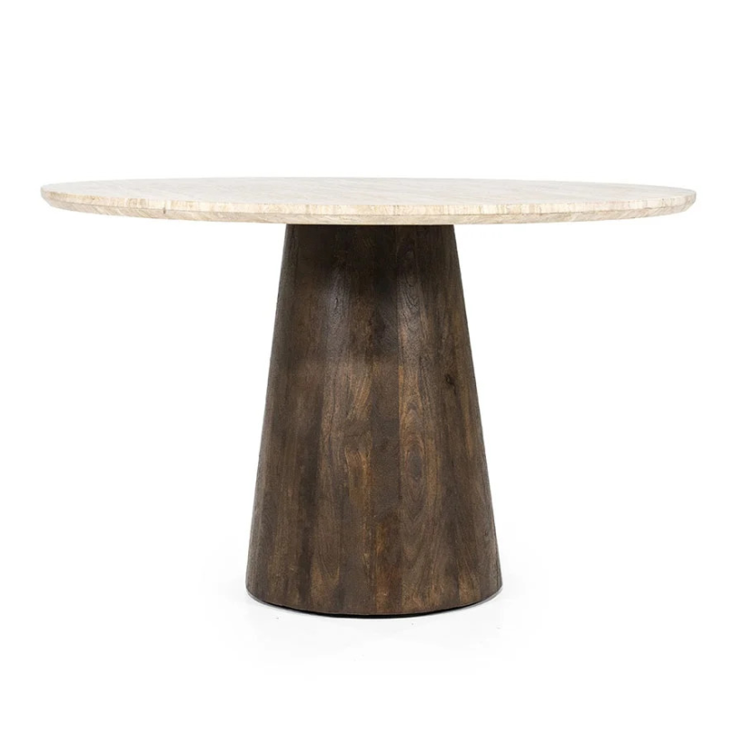 Eettafel Aikin - 130cm - Beige/Bruin - 95811 – foto 9 – A-meubel