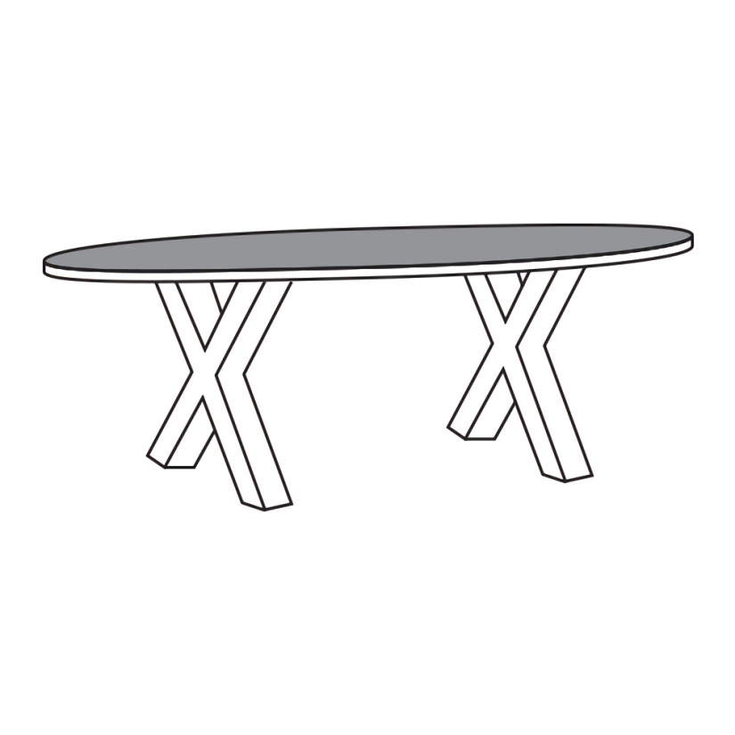 Alphen Eettafel TOV-X Oud Teakhout 163cm – A-meubel