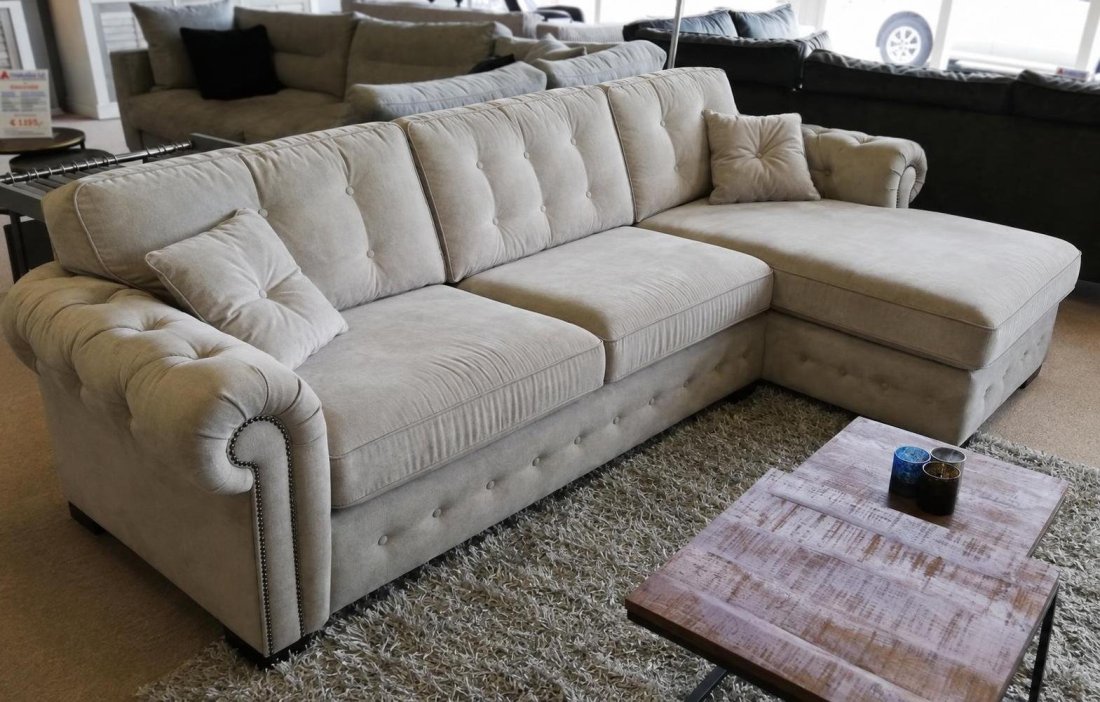 Loungebank Groenveld 2 Zits (2 Delig) + Longchair Klein – A-meubel