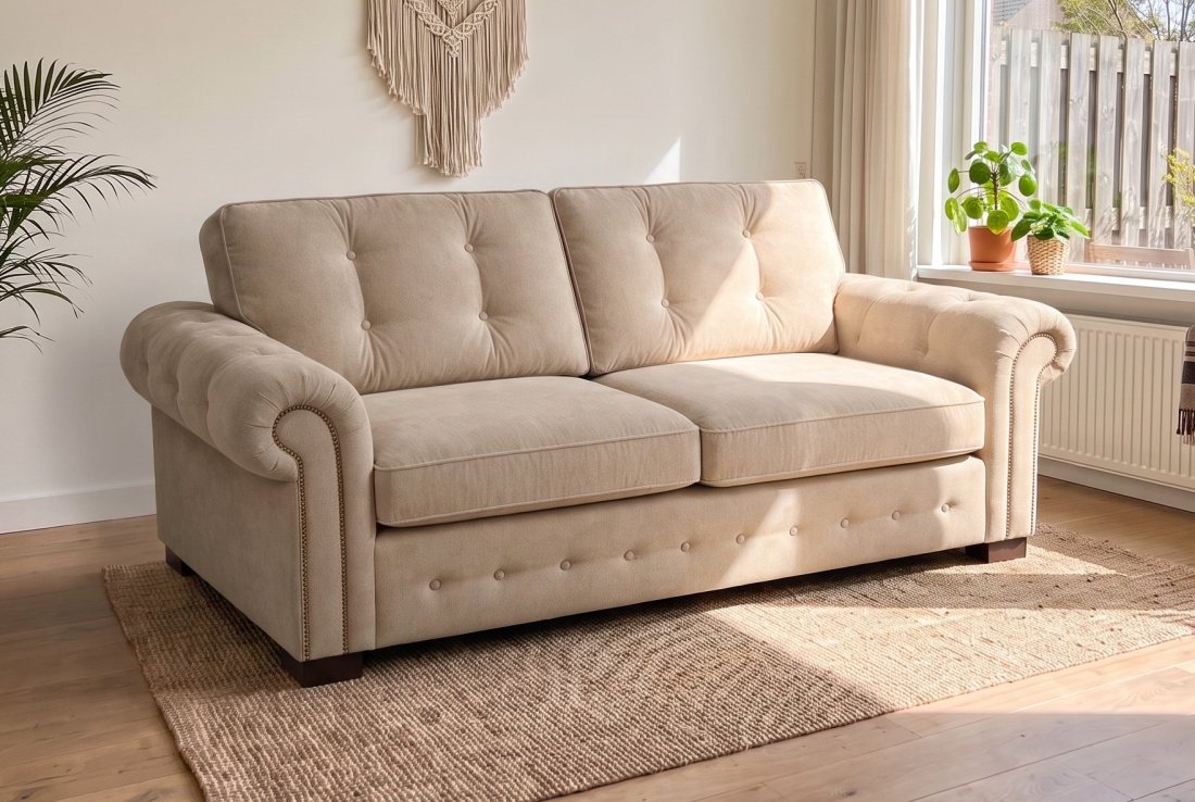 3 zits bank Groenveld 3 Zits in beige – A-meubel