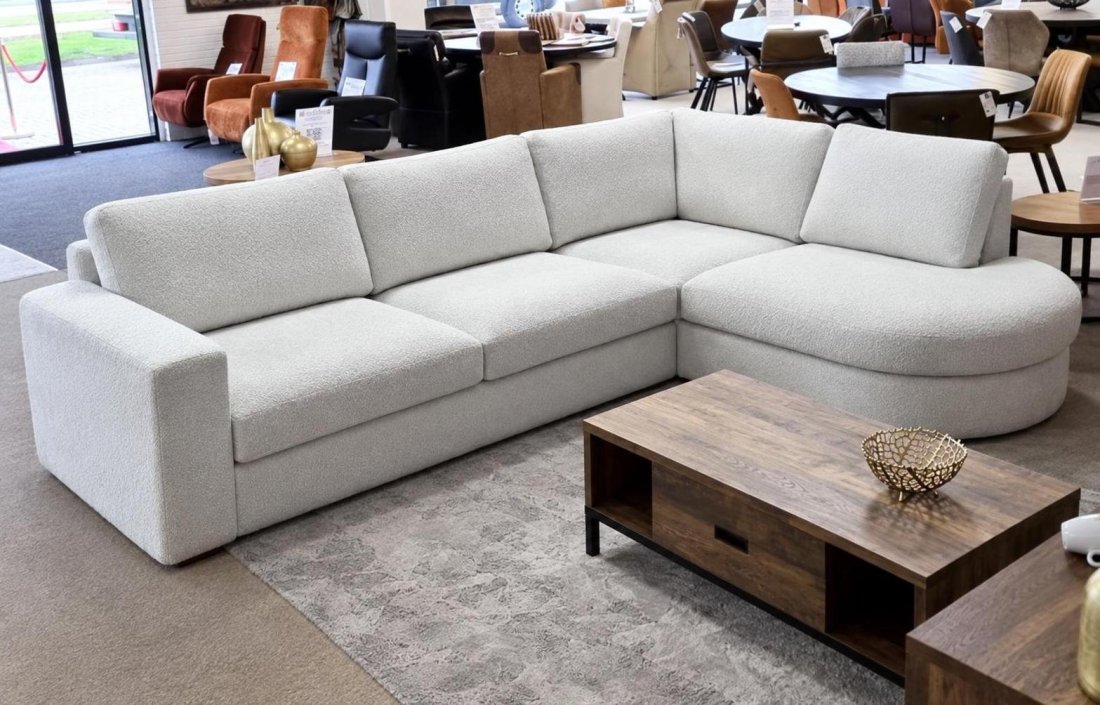 Loungebank Haarlem 2 Zits + Ottomaan Klein Rond – A-meubel