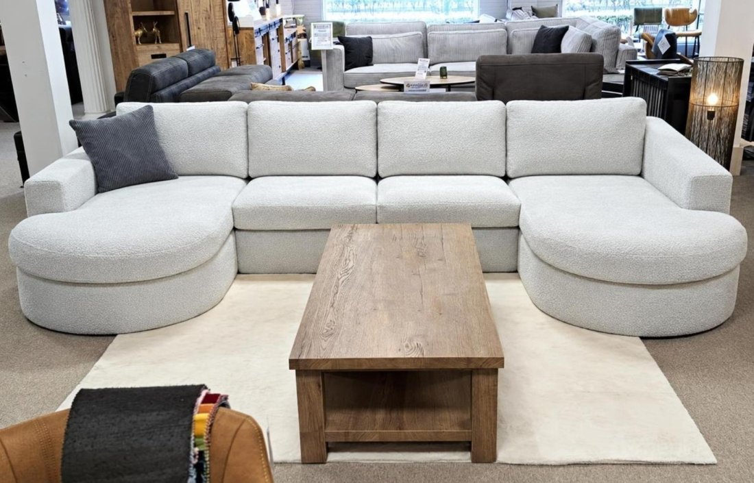 U-bank Haarlem Longchair Rond + 2 Zits + Longchair Rond – A-meubel