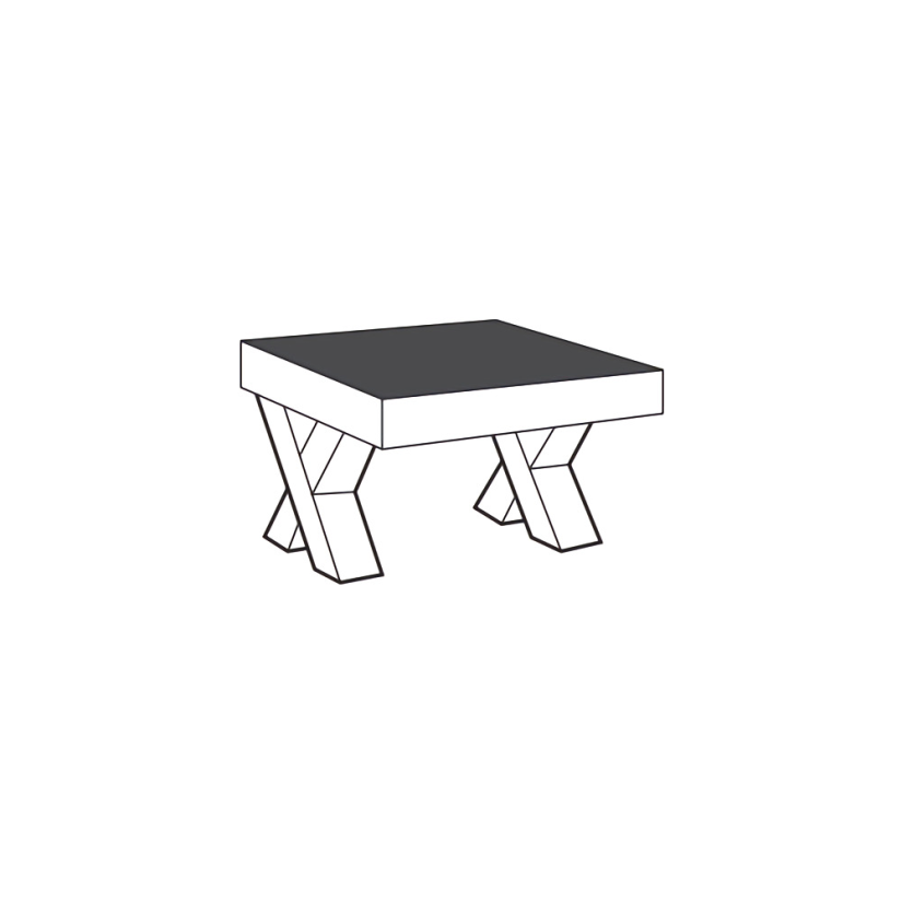 Alphen Hoektafel HT1-X Oud Teakhout 68cm – A-meubel