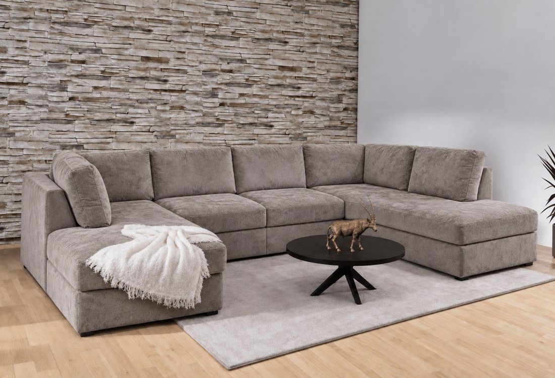 U-bank Hilversum Ottomaan + 2 Zits + Ottomaan – A-meubel