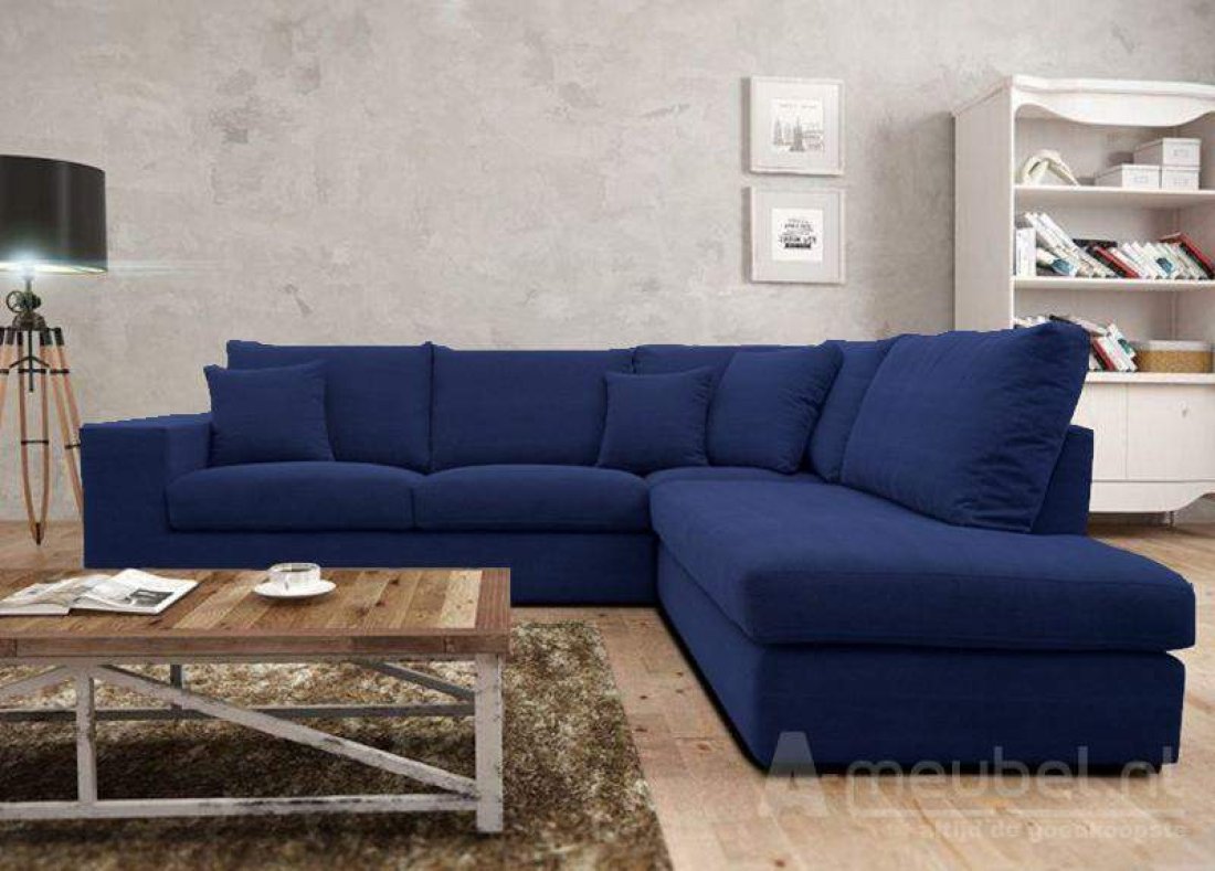 Gouda Ottomaan Blauw – A-meubel