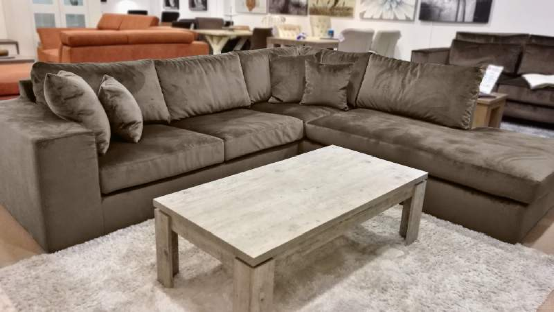 Loenen Ottomaan Taupe – A-meubel