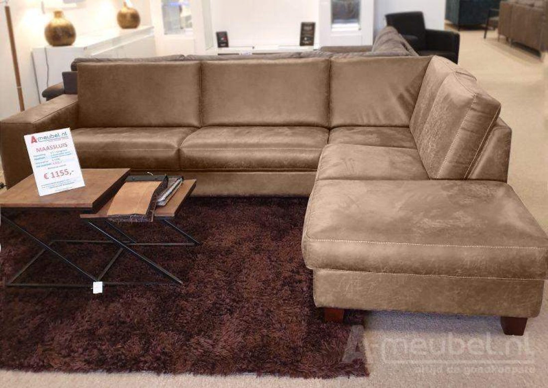 Hoekbank Maassluis Beige – A-meubel