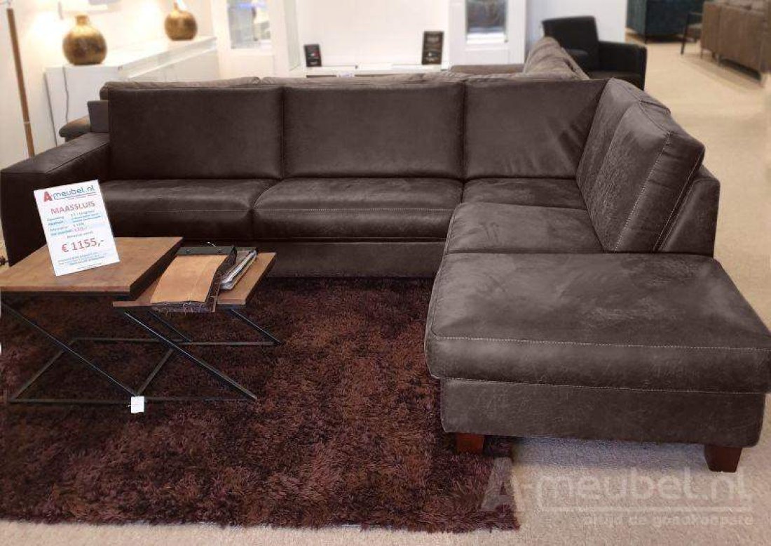 Hoekbank Maassluis Bruin – A-meubel