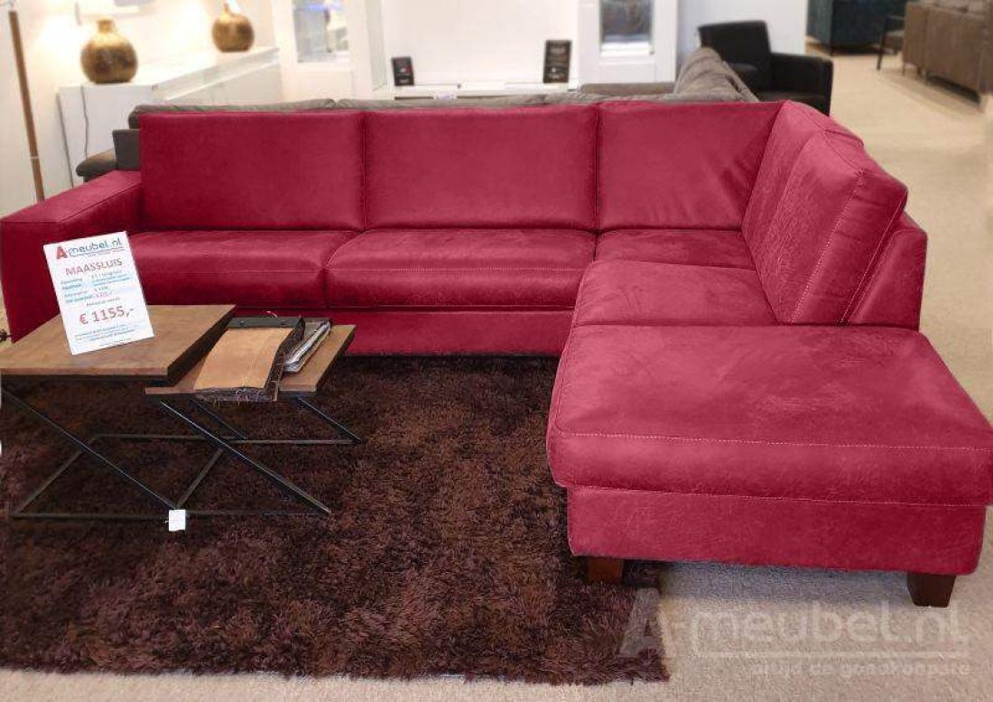 Hoekbank Maassluis Roze – A-meubel