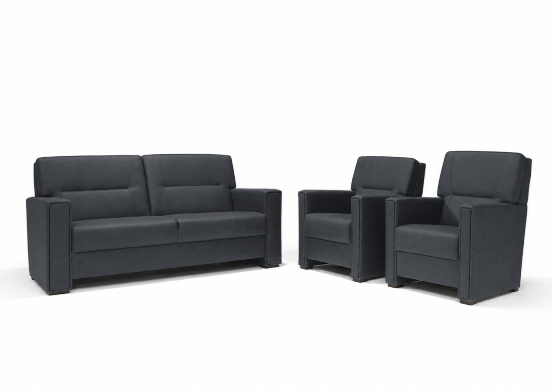 Purmerend Fauteuil - Rug: Laag in antraciet – kleurimpressie – A-meubel
