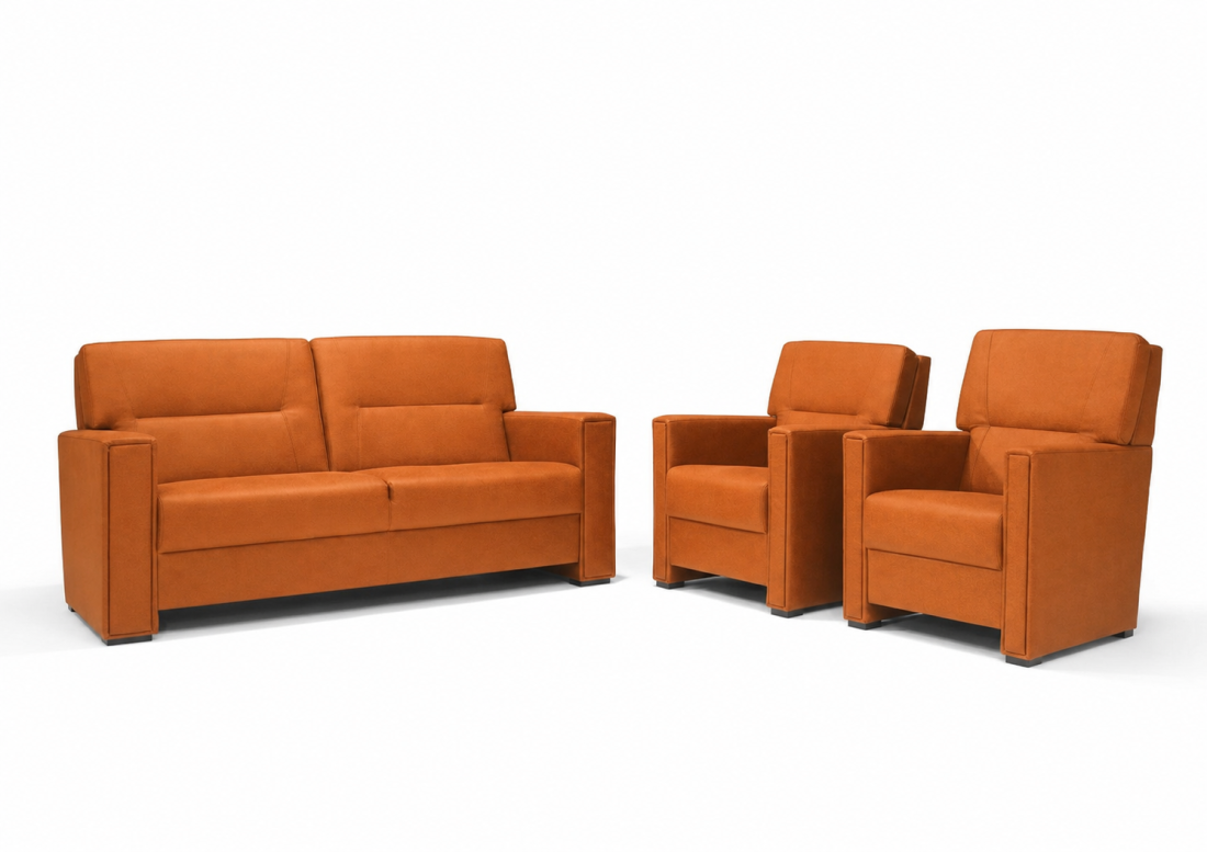 Purmerend Fauteuil - Rug: Laag in oranje – kleurimpressie – A-meubel