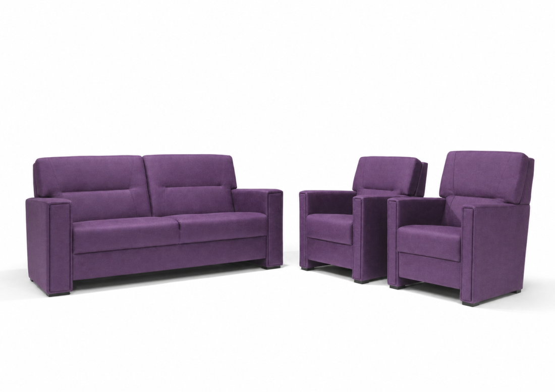 Purmerend Fauteuil - Rug: Laag in paars – kleurimpressie – A-meubel