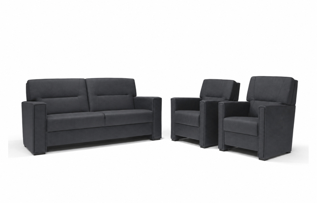 Purmerend Fauteuil - Rug: Hoog in antraciet – kleurimpressie – A-meubel