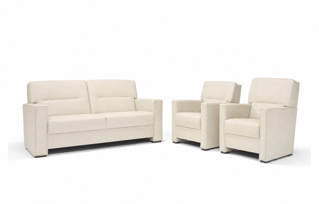 Purmerend Fauteuil - Rug: Hoog in creme – kleurimpressie – A-meubel