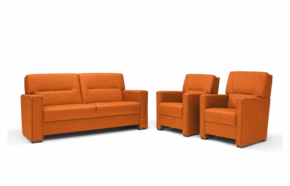 Purmerend Fauteuil - Rug: Hoog in oranje – kleurimpressie – A-meubel