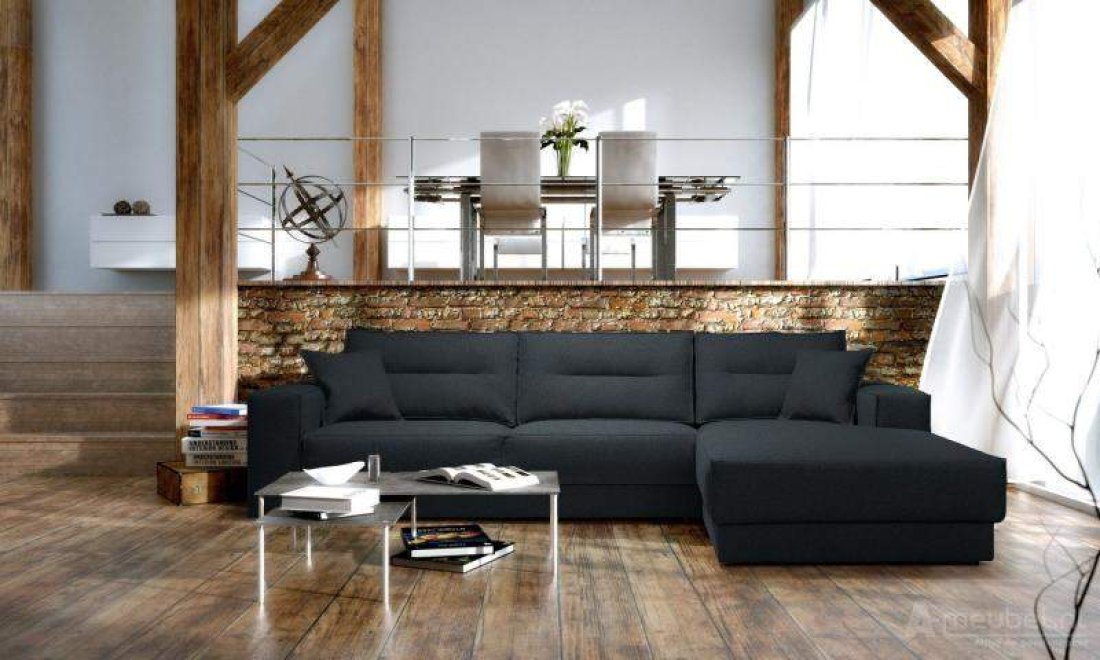 Venray Longchair Antraciet – A-meubel