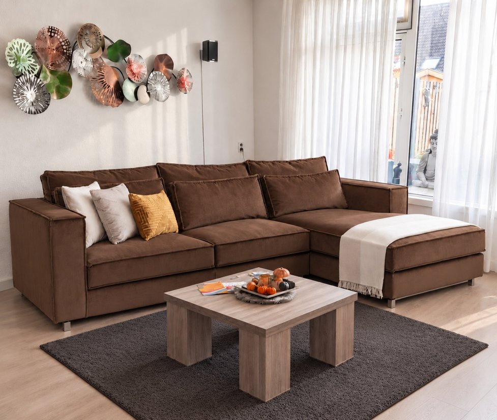 Loungebank Indijk 2 Zits + Longchair Groot – A-meubel