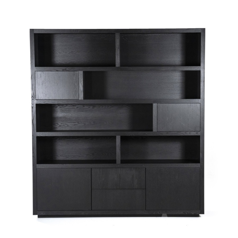 Kast Kabinet Helsinki - 200cm - Zwart - 95726 – A-meubel