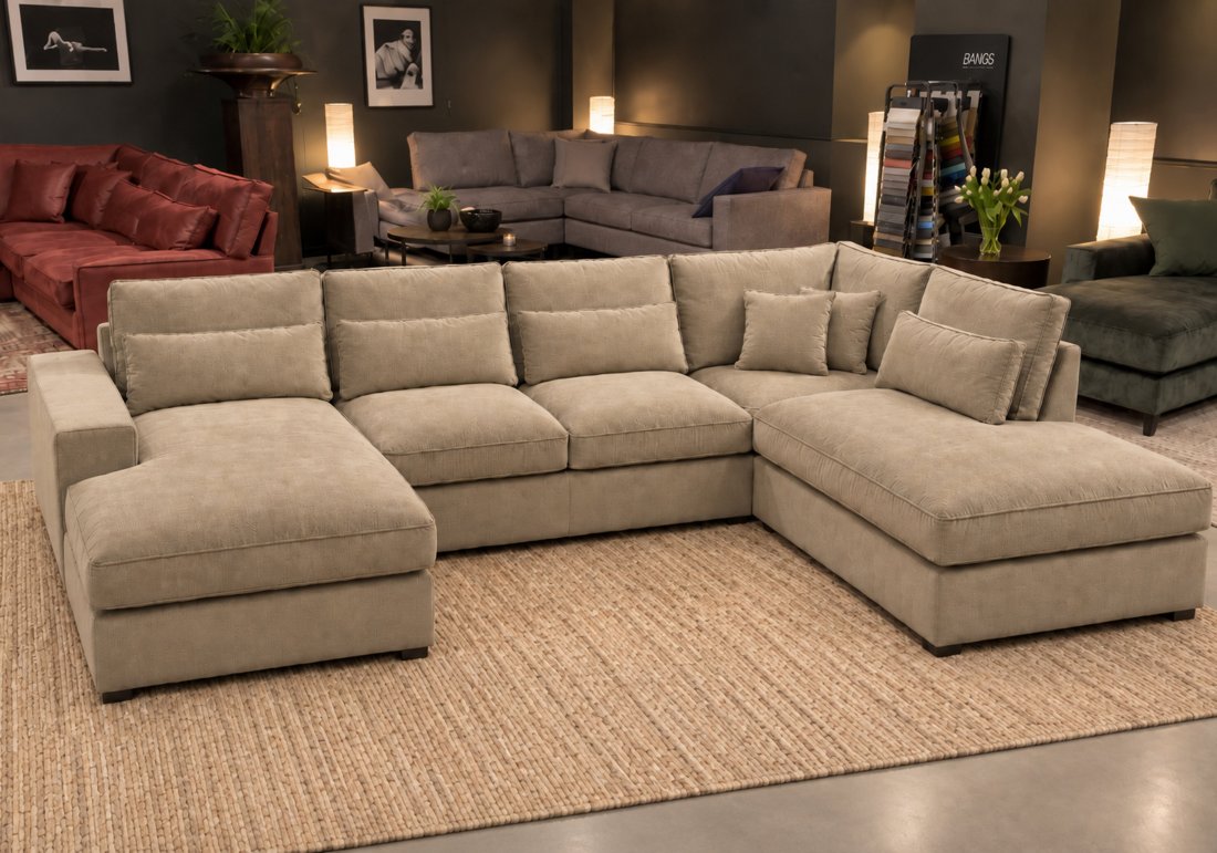 U-bank Leusden Longchair + 2.5 + Ottomaan Groot Express Longchair + 2.5 Zits + Ottomaan Groot – A-meubel