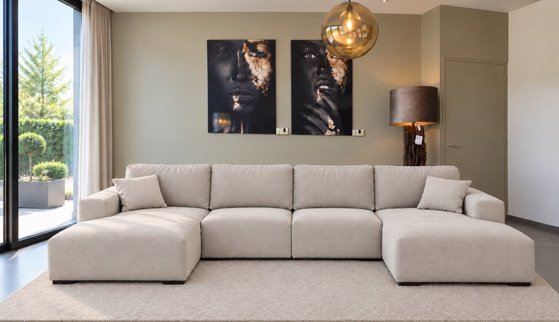 U-bank Marle Longchair + 2 Zits + Longchair – A-meubel