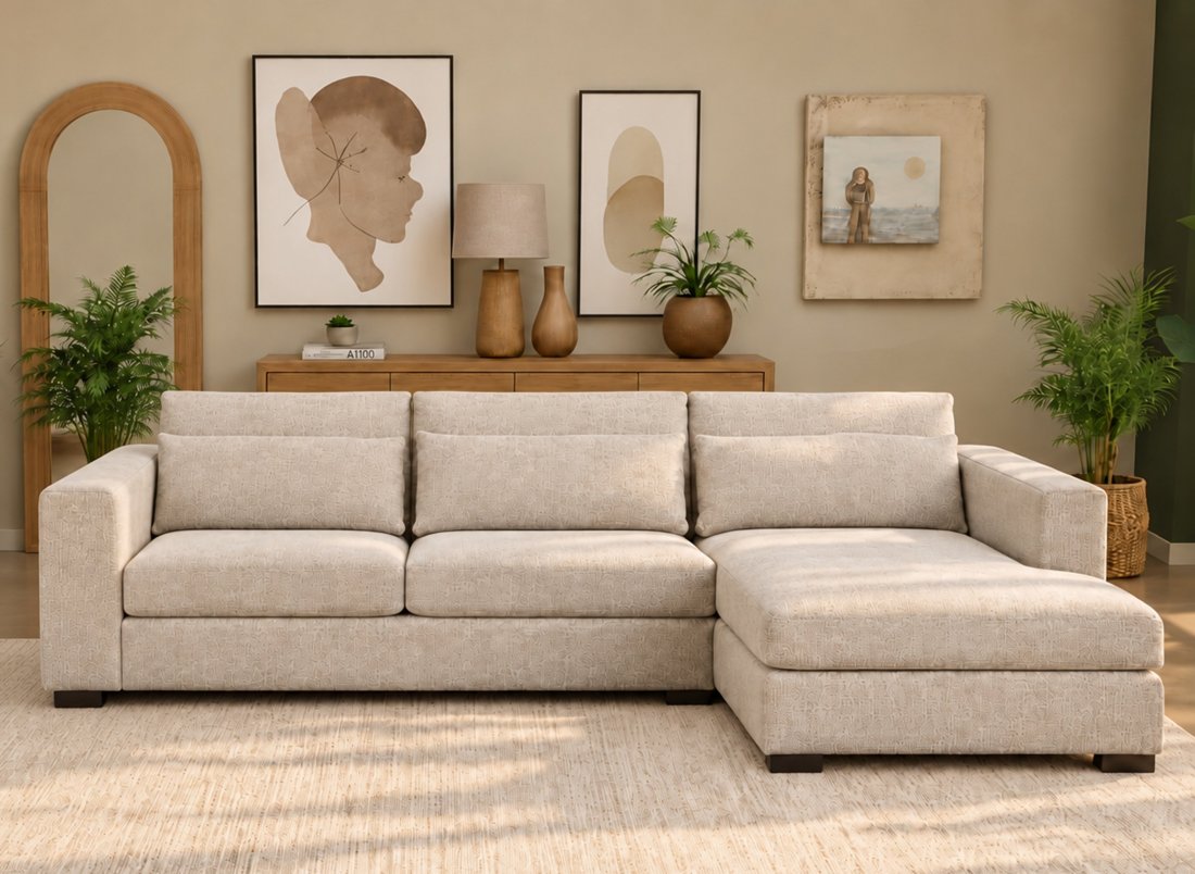Loungebank Moordrecht 2 Zits + Longchair Klein – A-meubel