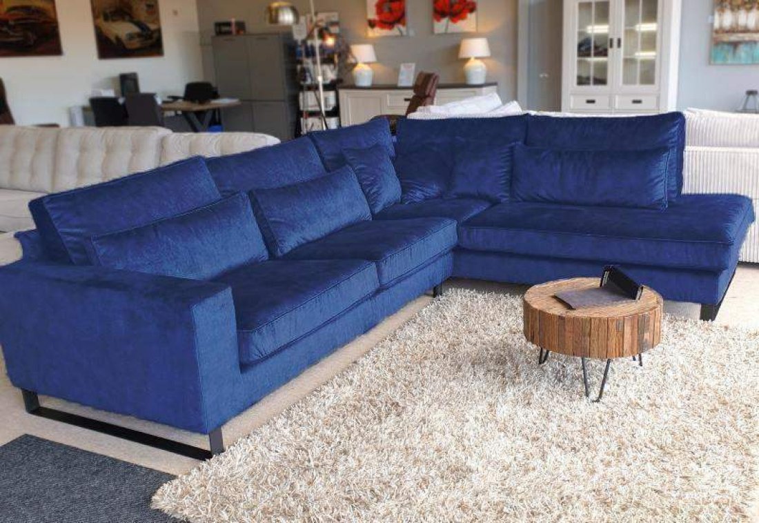 Hoekbank Naarden Blauw – A-meubel