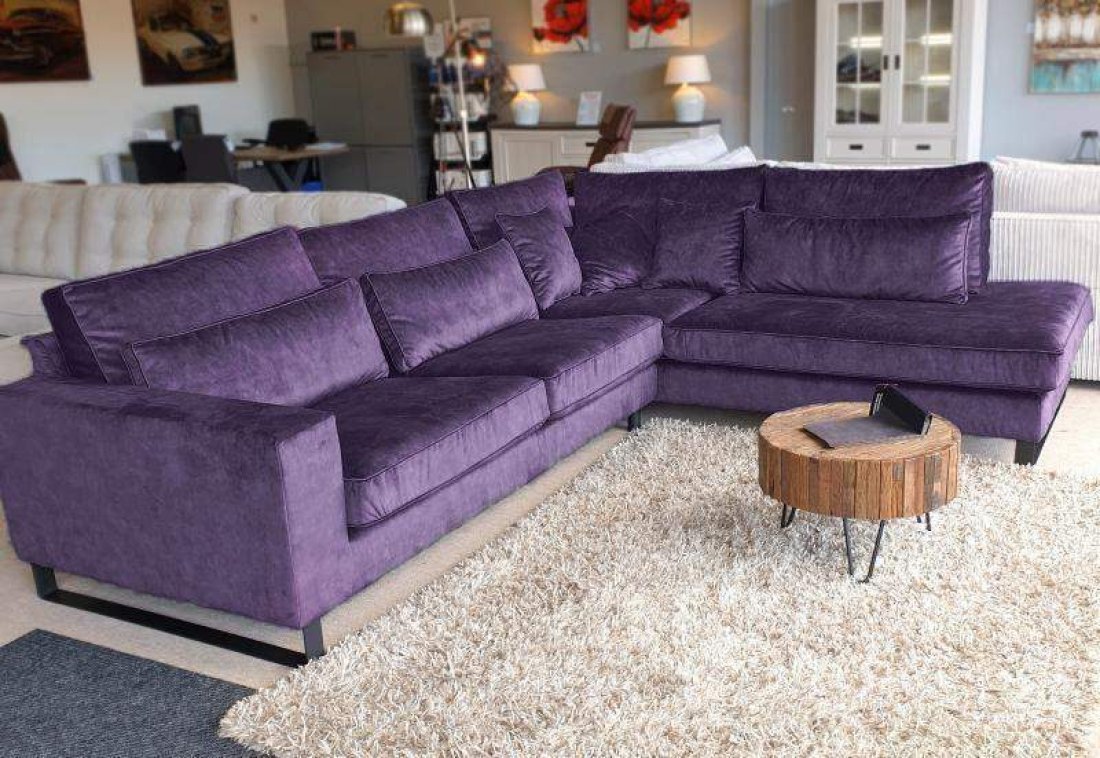Hoekbank Naarden Paars – A-meubel