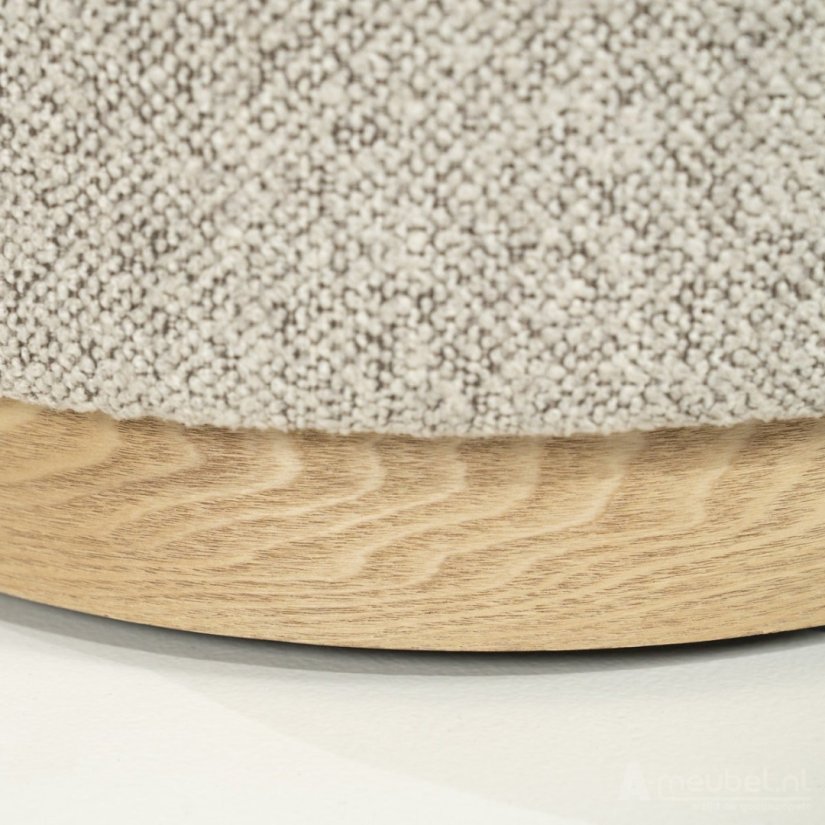 Hocker Poef Avah Small - Taupe Mantz - 96300 41cm – foto 2 – A-meubel