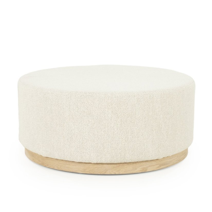 Hocker Poef Avah Large - Beige Mantz - 96301 80cm – A-meubel
