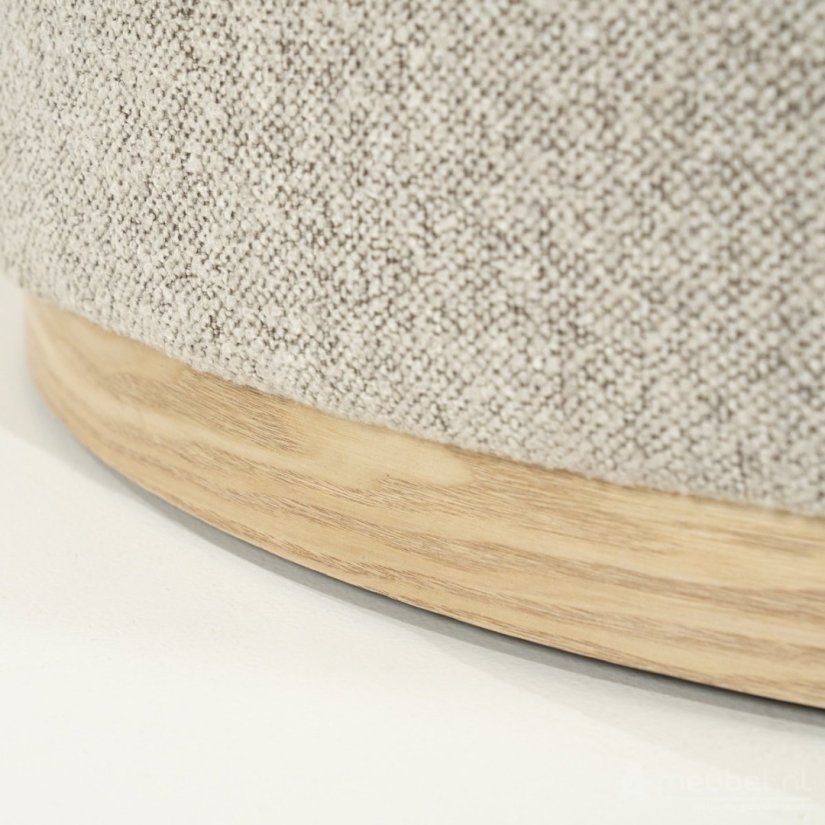Hocker Poef Avah Large - Taupe Mantz - 96302 80cm – foto 4 – A-meubel
