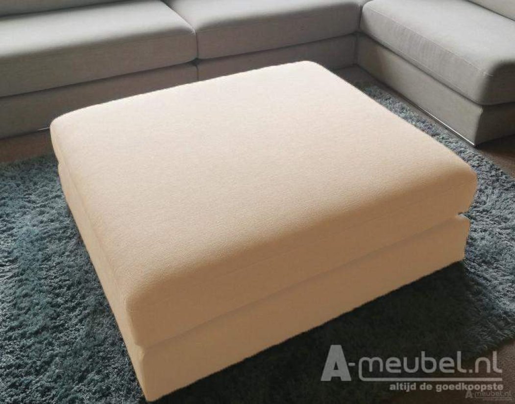 Amersfoort Pouffe 103x75cm Creme – A-meubel