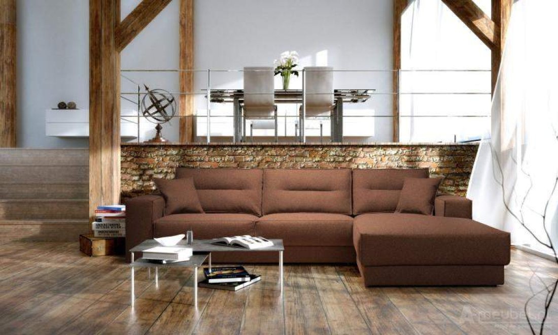 Venray Longchair Bruin – A-meubel