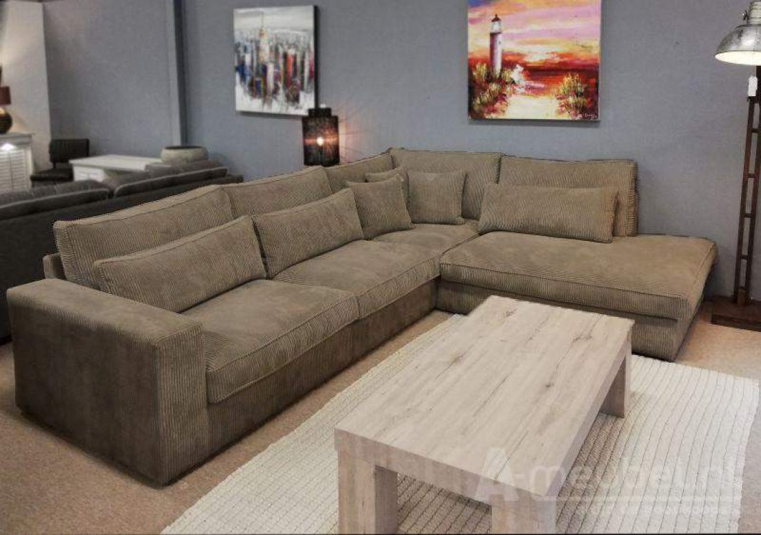 Hoekbank Terheijden Taupe – A-meubel
