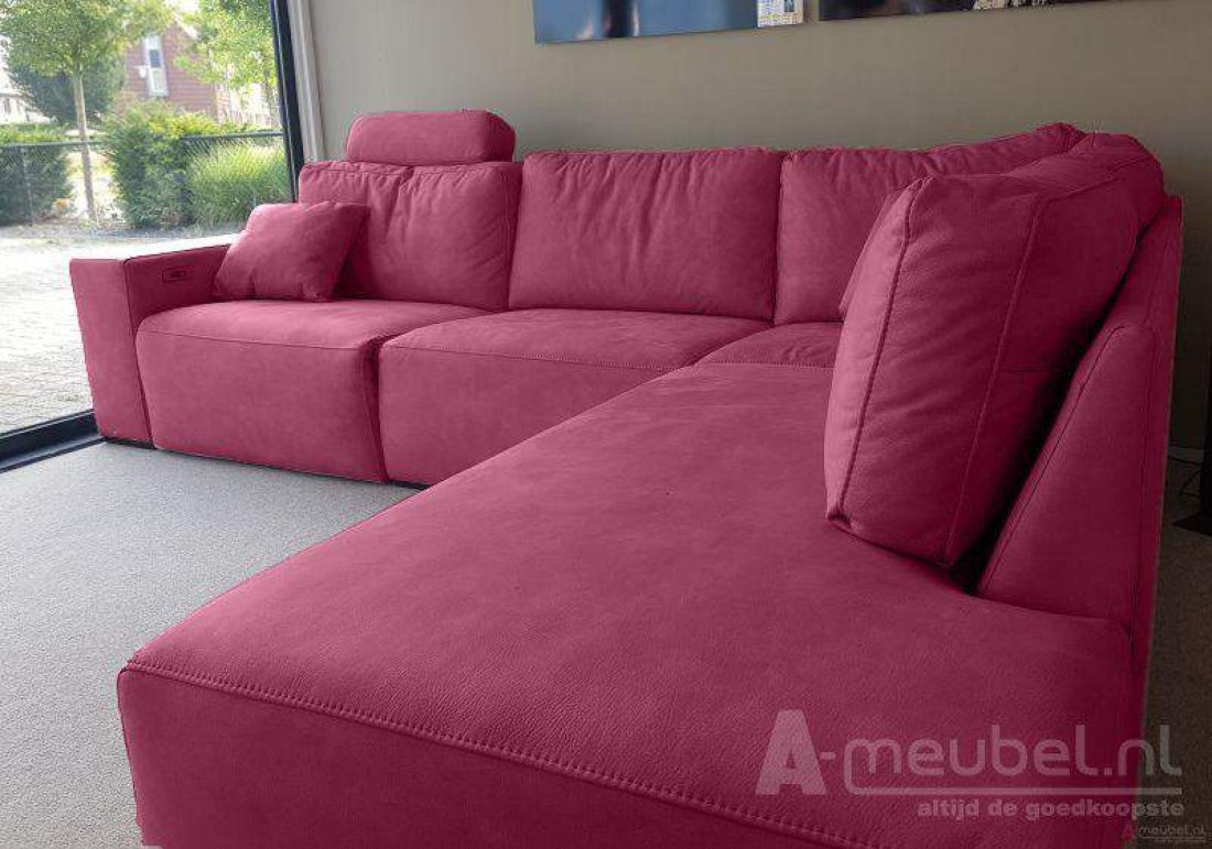 Marle Ottomaan Roze – A-meubel
