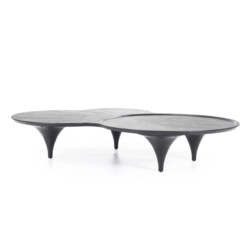 Salontafels Fay - 162x108x31cm - Zwart - 95971 – A-meubel