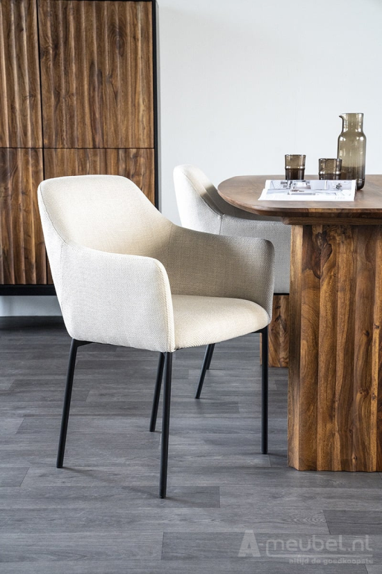 Stoel Paul - Taupe Linea - 95887 58cm – foto 2 – A-meubel
